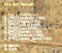 Choose the Bot You want to kick